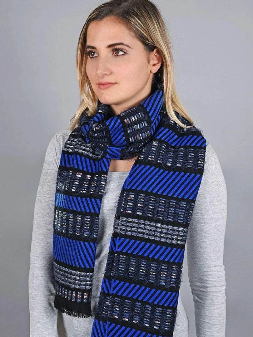Echarpe Tipi Fabriqué en France Bleu
