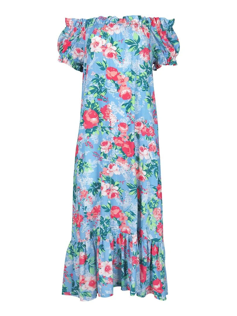 Robe longue estivale Manila   Bleu
