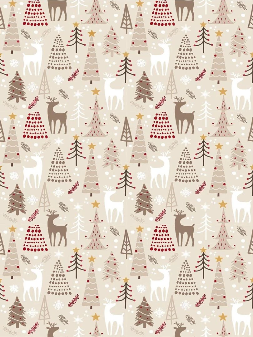 Tapis de Noel Beige Beige