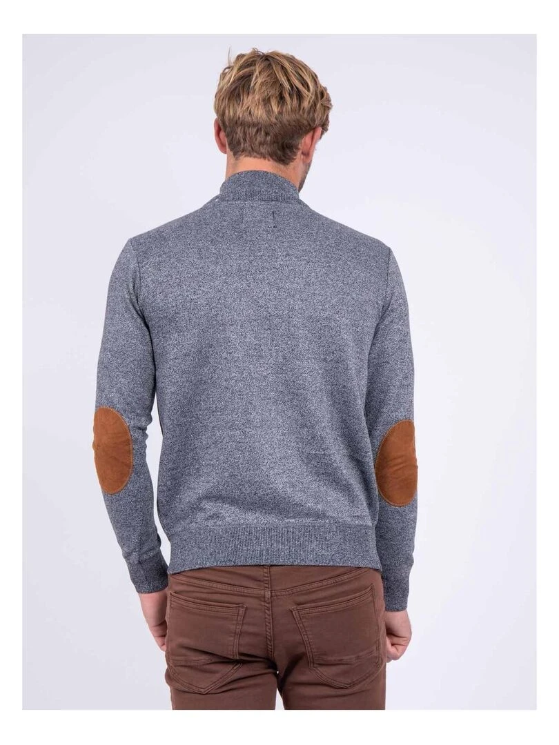 Pull col montant zippé LARKO Gris chiné