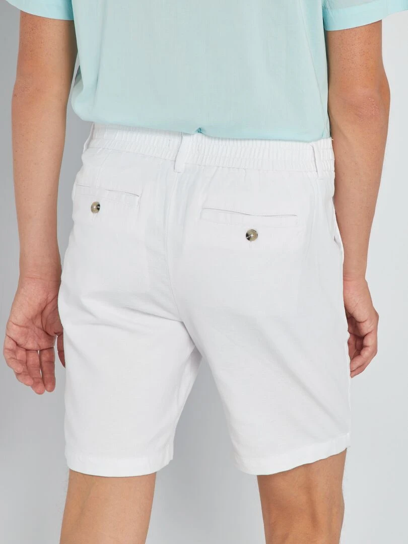 Short en twill   blanc