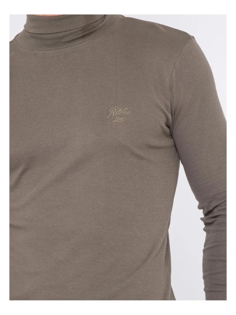 Sous pull pur coton WAREN   Kaki