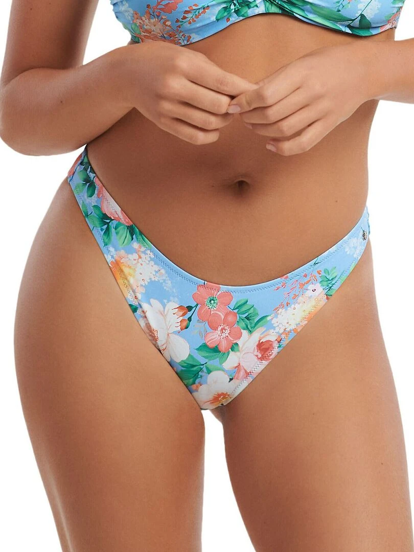Bas maillot slip de bain échancré taille basse Manila Bleu