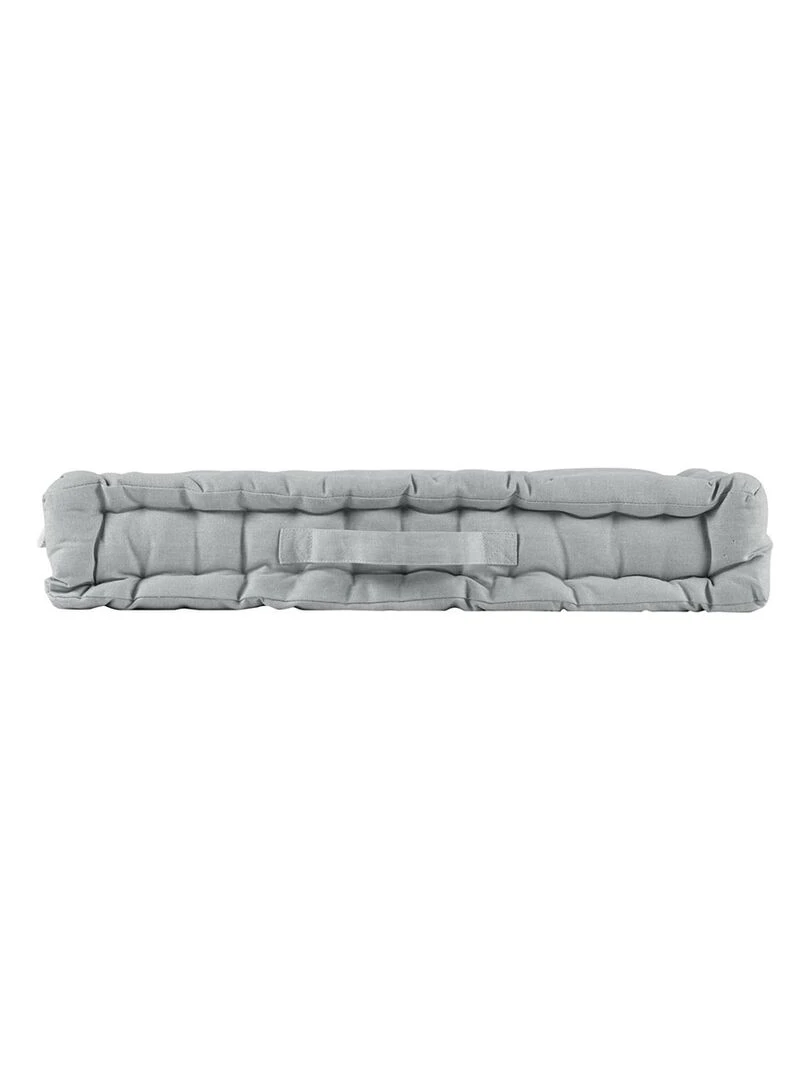 Coussin de sol 60x60 cm Panama gris coton Gris