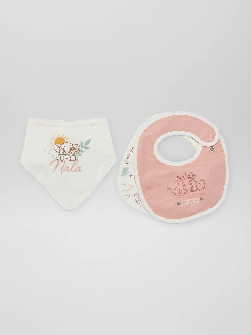 Lot de 3 bavoirs 'Nala & Simba' Simba