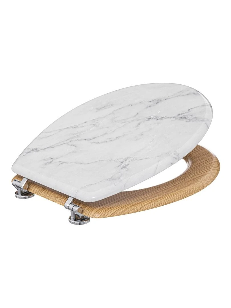Abattant WC bois zinc Lea Blanc