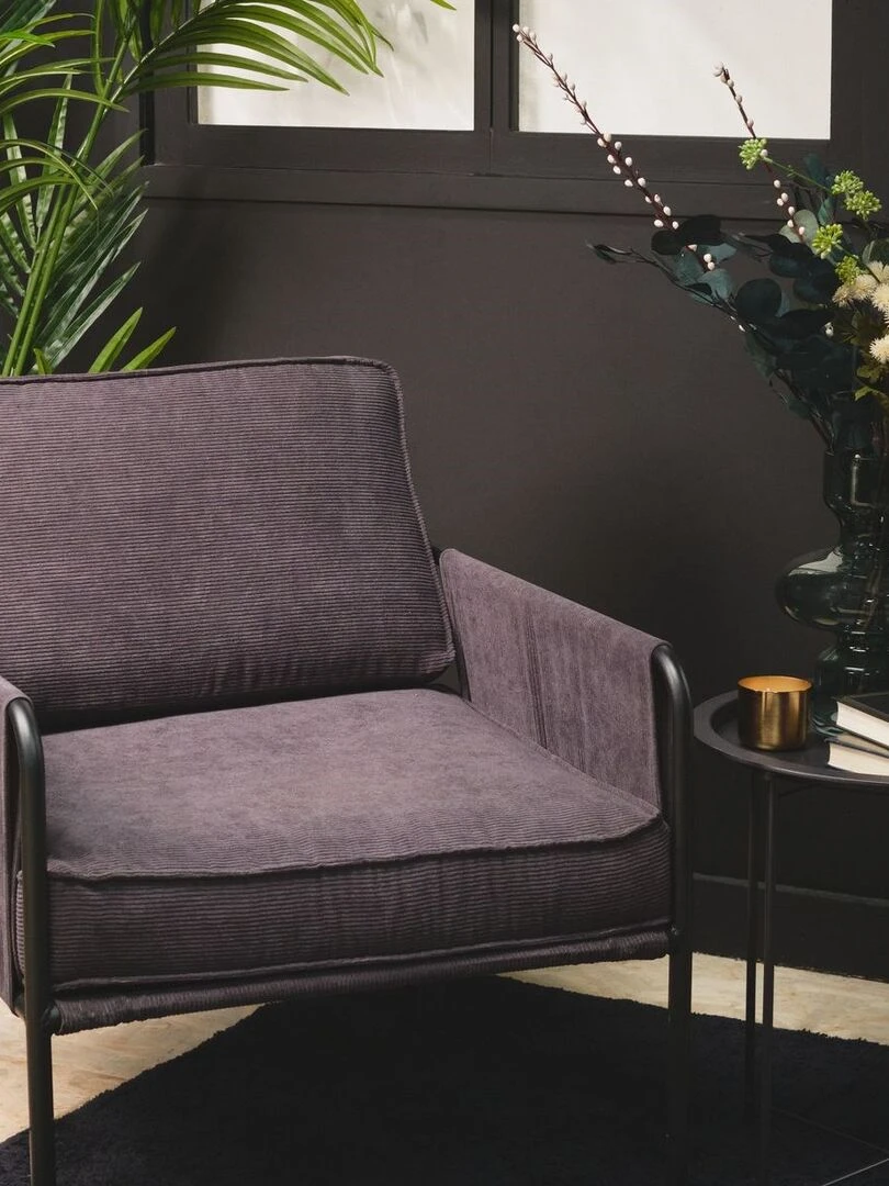 Fauteuil en tissu 'COZY' 'TODAY' Gris