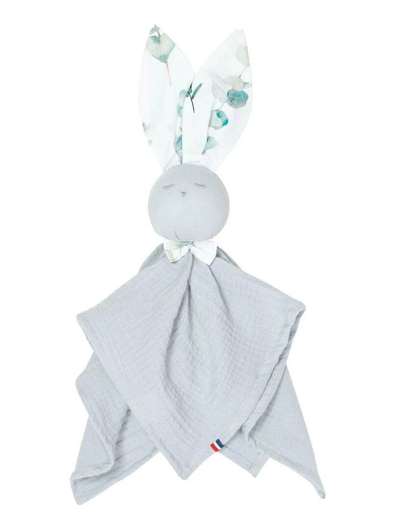 Doudou plat Lapin personnalisable Eucalyptus Multicolore
