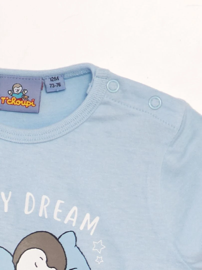 Ensemble de pyjama 'Tchoupi'   2 pièces   Bleu