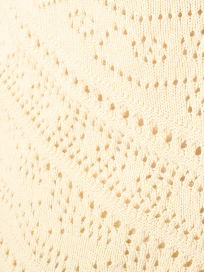 Gilet maille ajourée manches 3/4   Damart   Ivoire