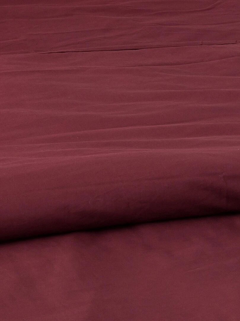 Housse de couette unie en coton Lavé   Rouge cerise