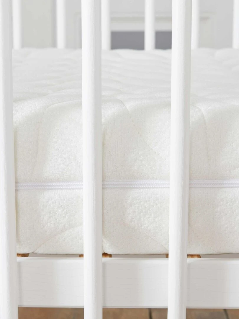 Babysom   Matelas Bébé Bamboo 60x120 cm   Épaisseur 10 cm   Fabrication française   Blanc