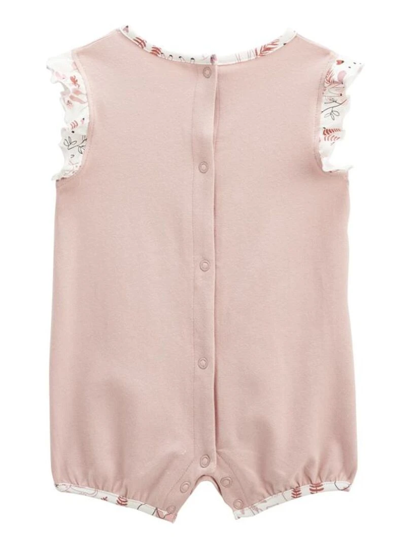 Combishort bébé Petit Safari Rose