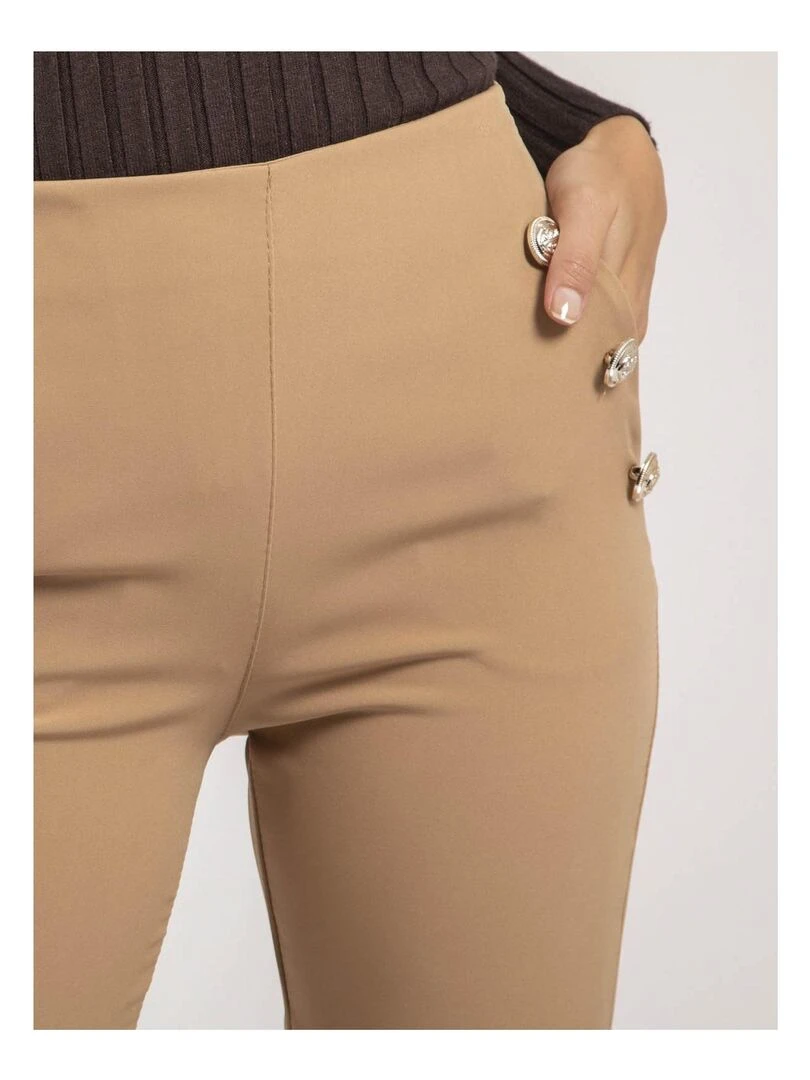 Pantalon droit ESLINA   Beige