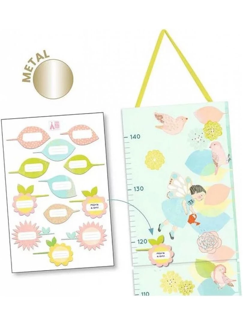 Dd04052 Toise Printemps Avec 12 Stickers Multicolore