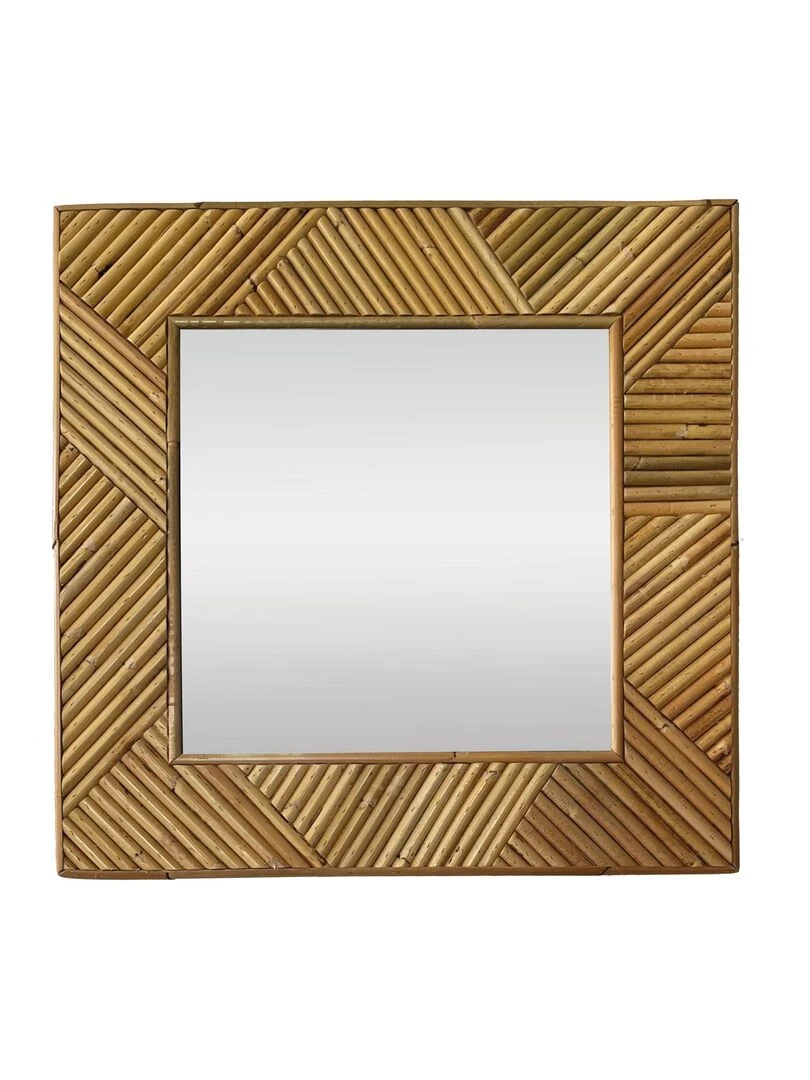 Miroir en rotin Honolulu Beige