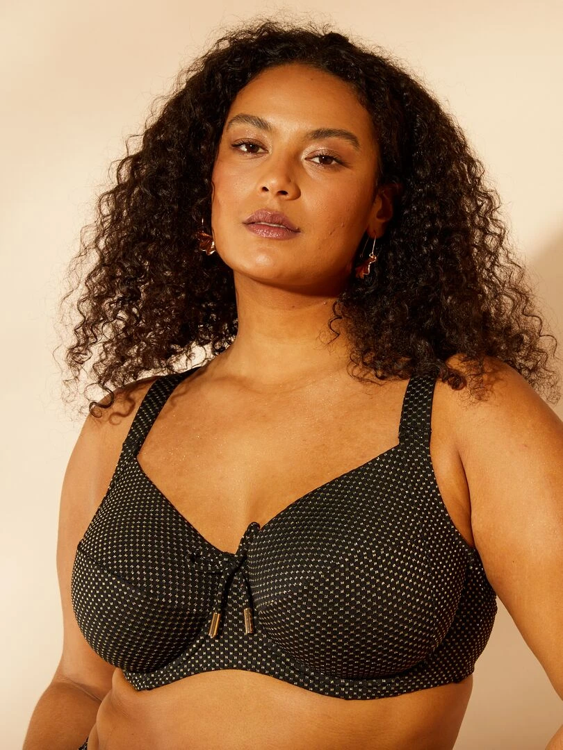 Soutien gorge de bain corbeille noir