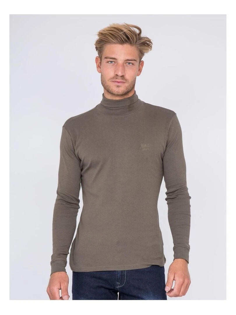 Sous pull pur coton WAREN Kaki