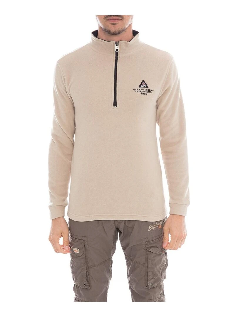 Sweat polaire zip ZATHLON II Beige