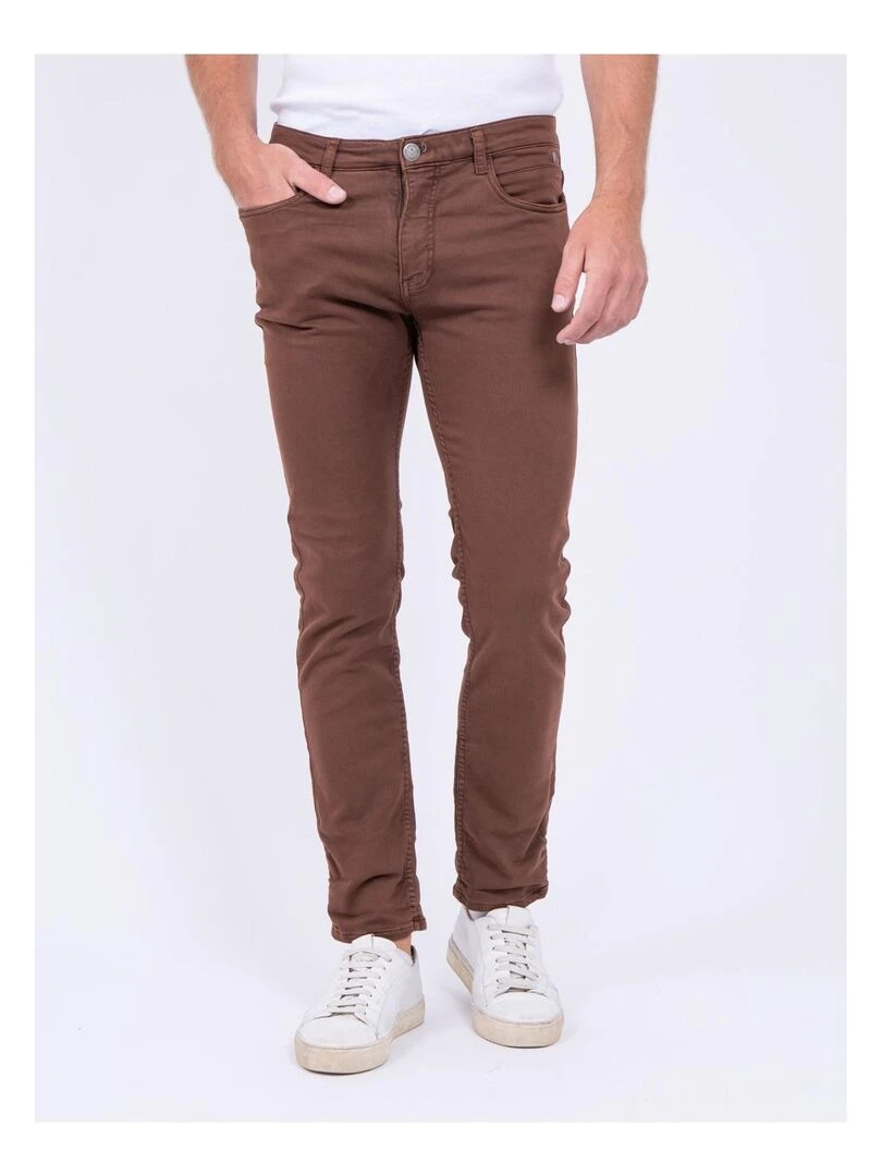 Pantalon 5 poches VAAS Marron