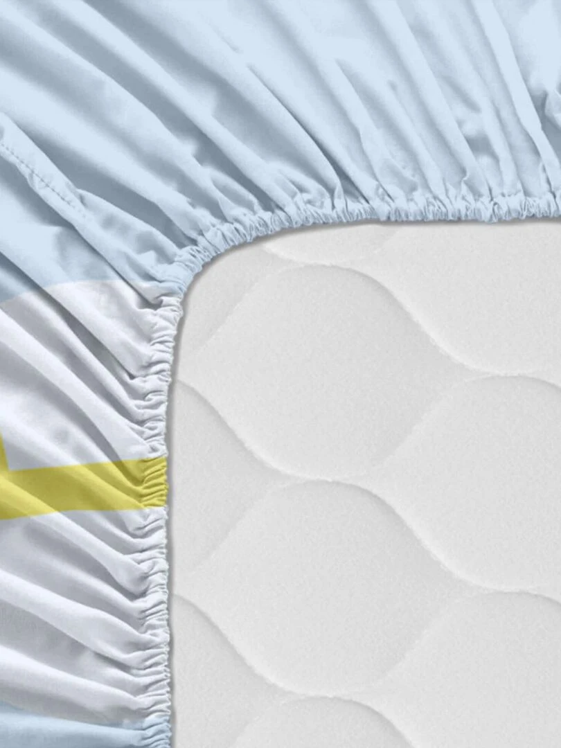 Drap housse Beep "Happyfriday"   Blanc