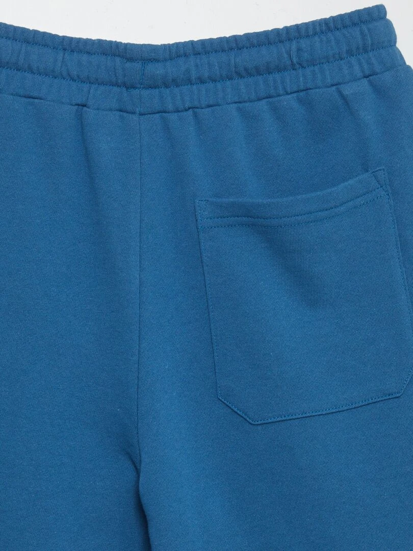 Bermuda en molleton fin   bleu foncé