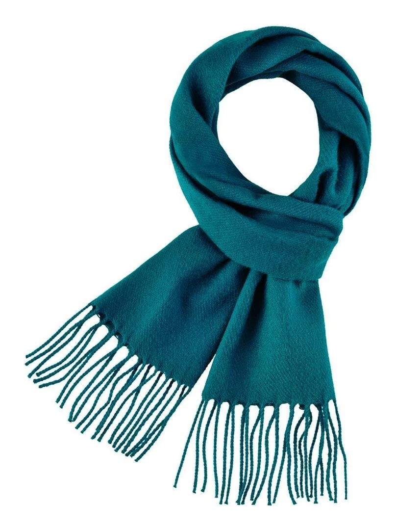 Echarpe Fely   Fabriqué en France   Bleu canard