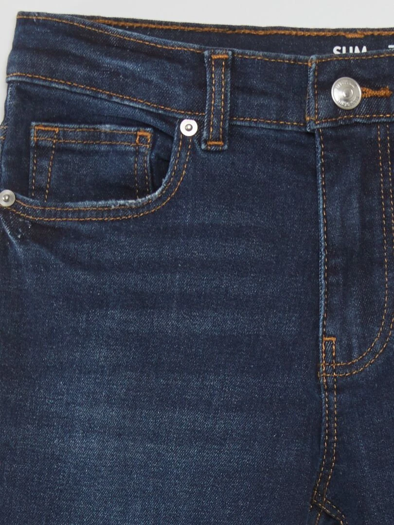 Jean slim taille ajustable   Bleu