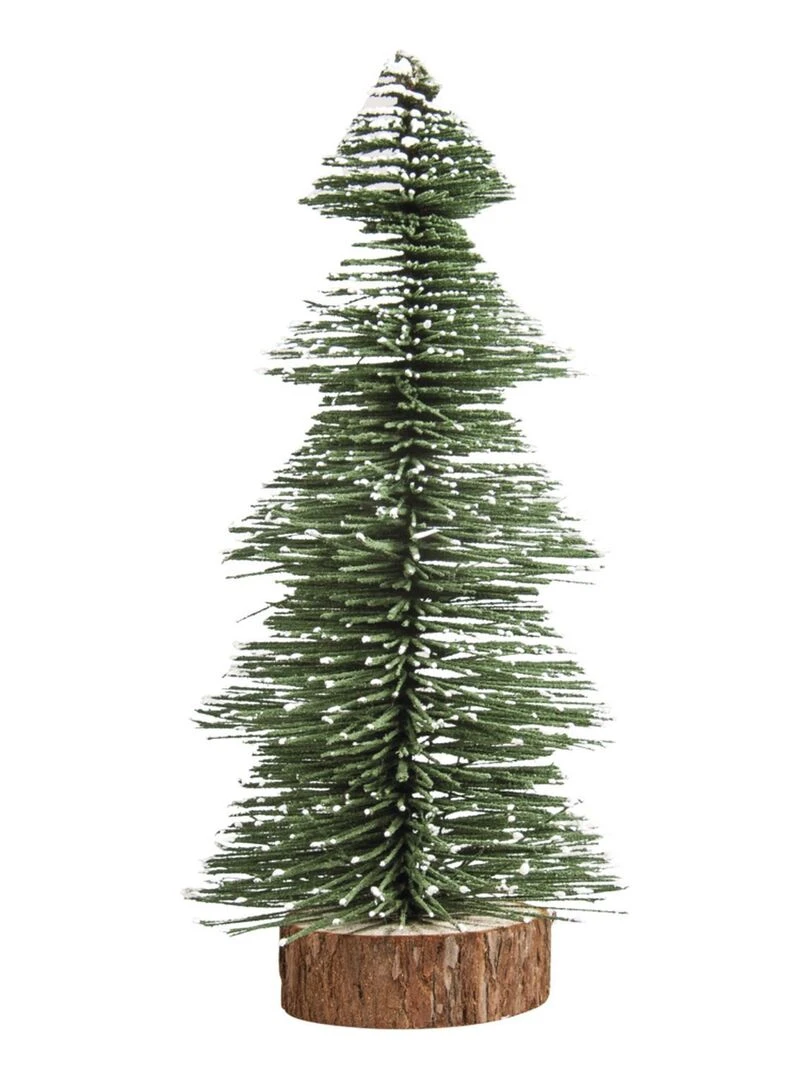 Sapin enneigé vert décoratif Miniature 25 cm Vert
