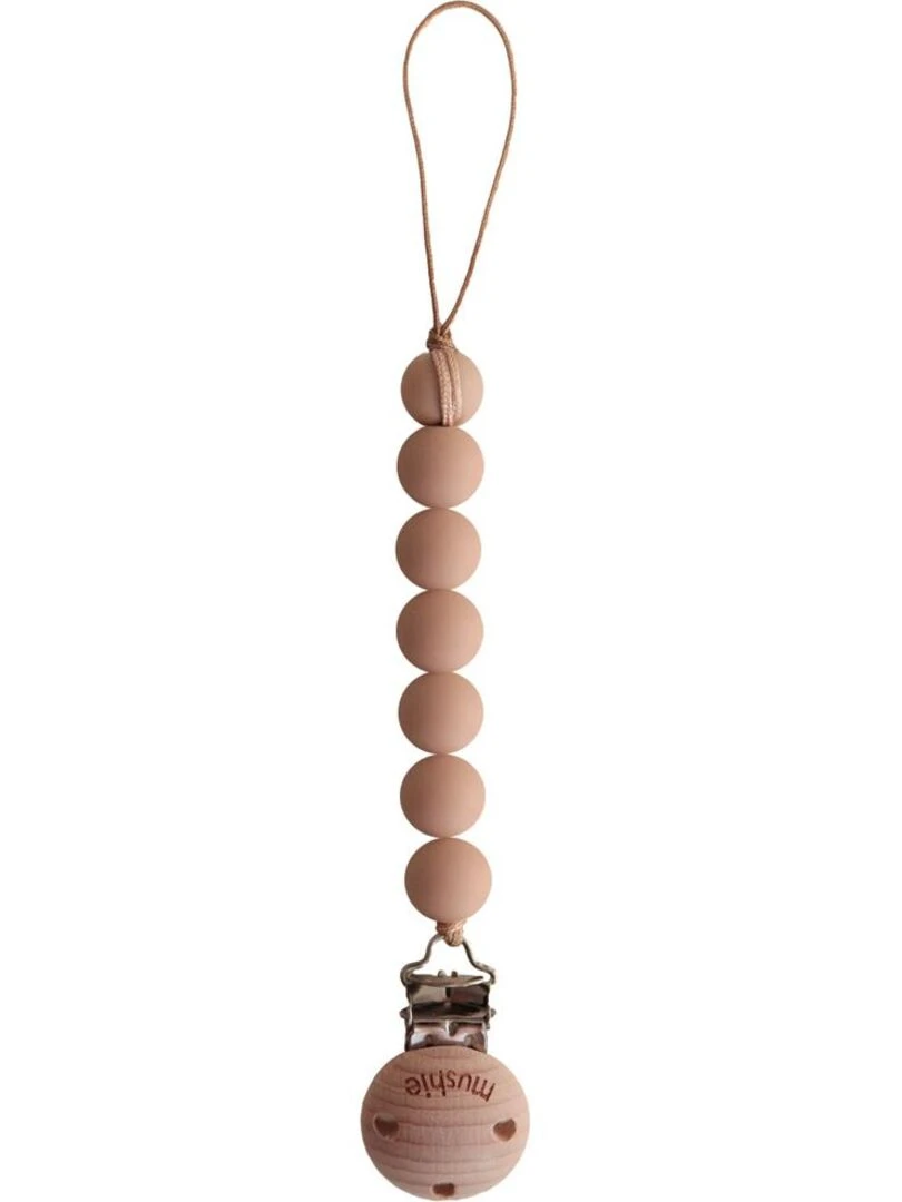 Attache sucette Halo Pale Taupe Marron