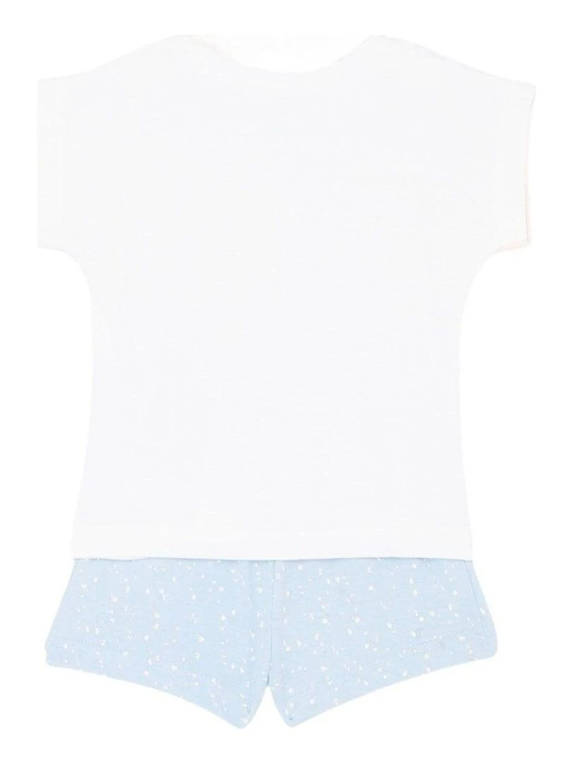 Disney Ensemble T shirt short fille Imprimé La Reine Des Neiges Bleu