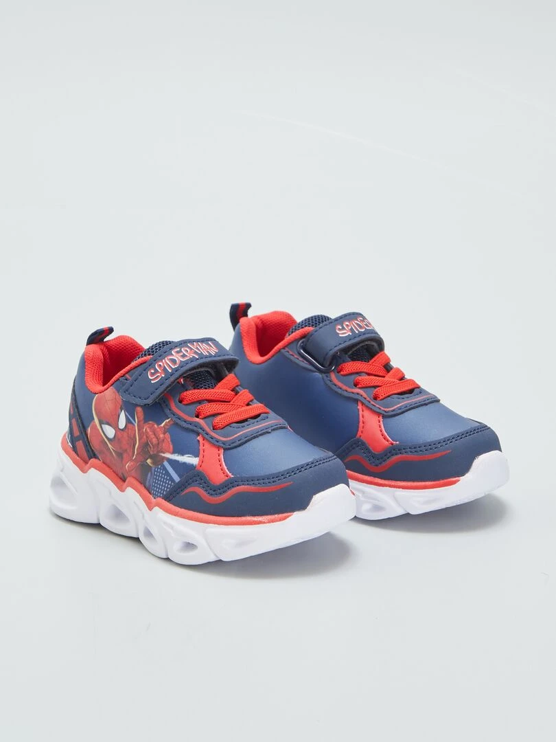 Baskets 'Spider Man' lumineuses bleu