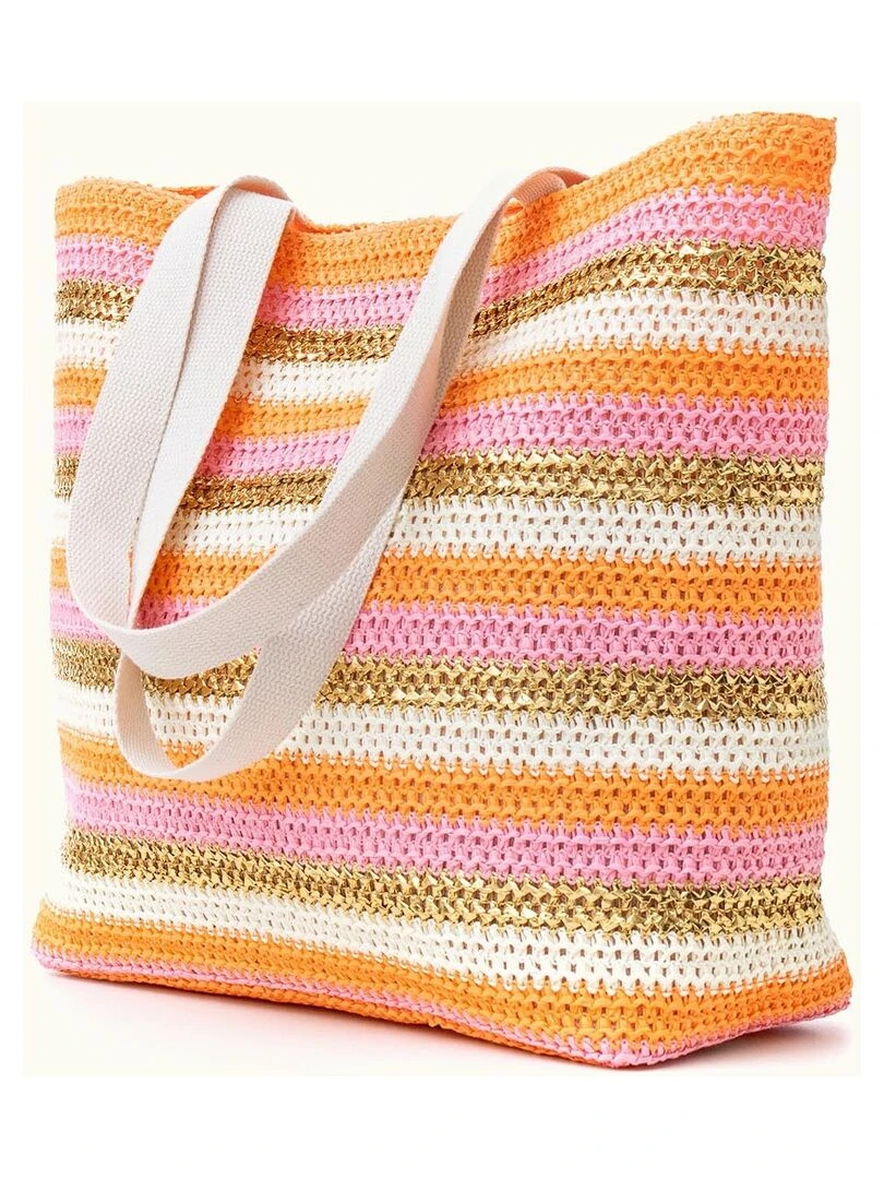 Sac de plage rayures DL MAEL Orange