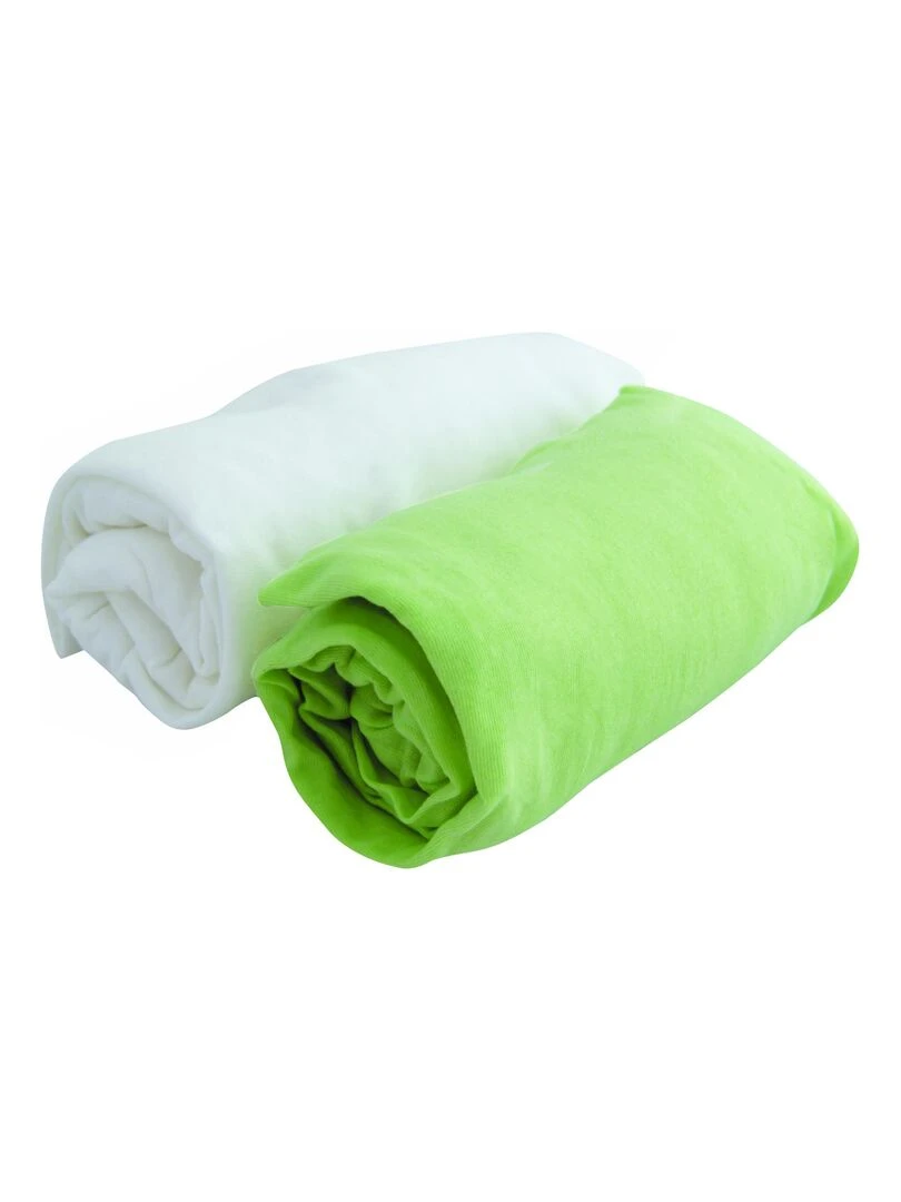 Ensemble bébé avec 1 alèse + 1 drap housse Vert olive