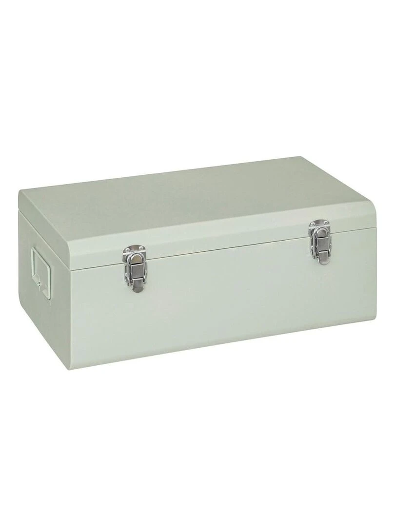 Lot de 2 cantines métal vert forme valise   Vert