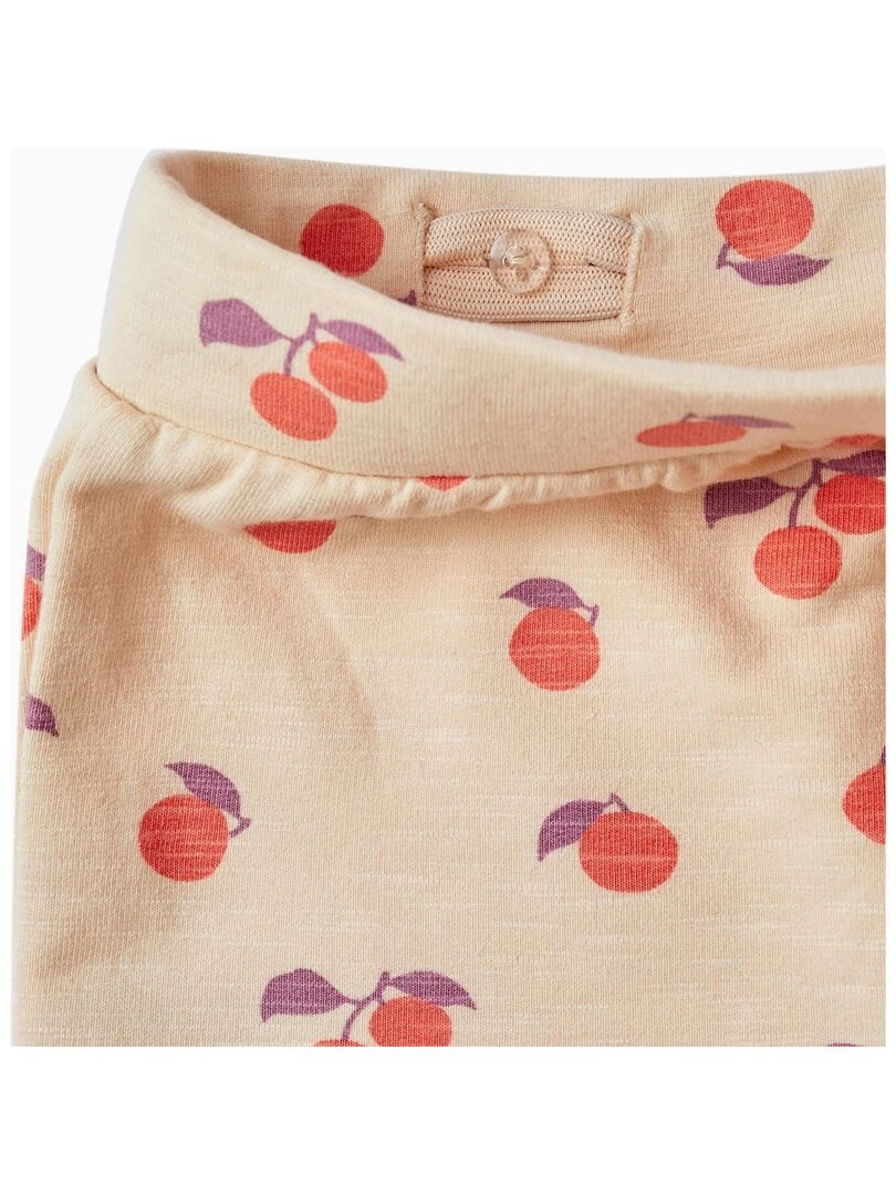 Sweat + Pantalon pour Bébé Fille 'Peaches'  SICILIAN DAYS   Blanc Orange clair