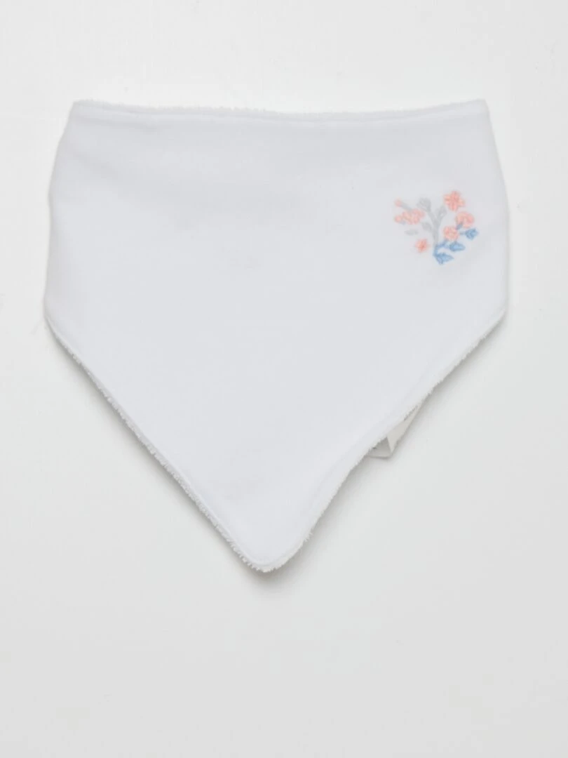 Ensemble body + bavoir + dors bien   3 pièces   BLANC