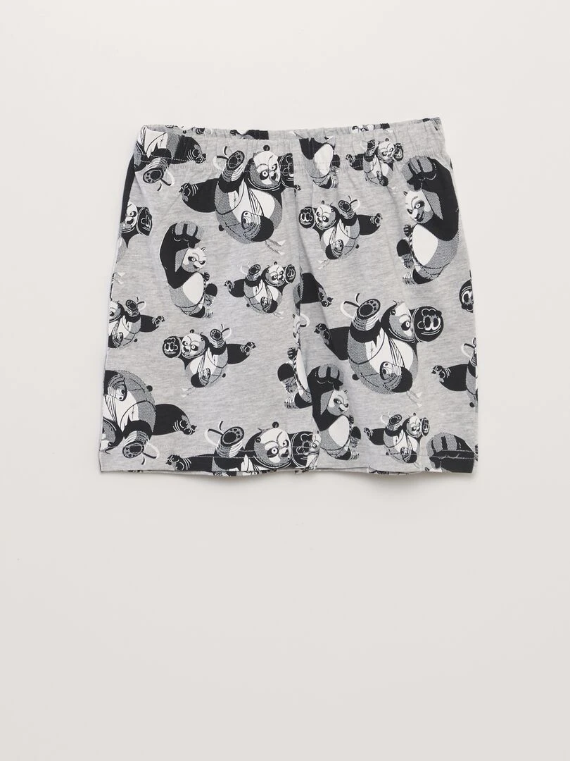 Pyjama short 'Kung Fu Panda'   2 pièces   Gris