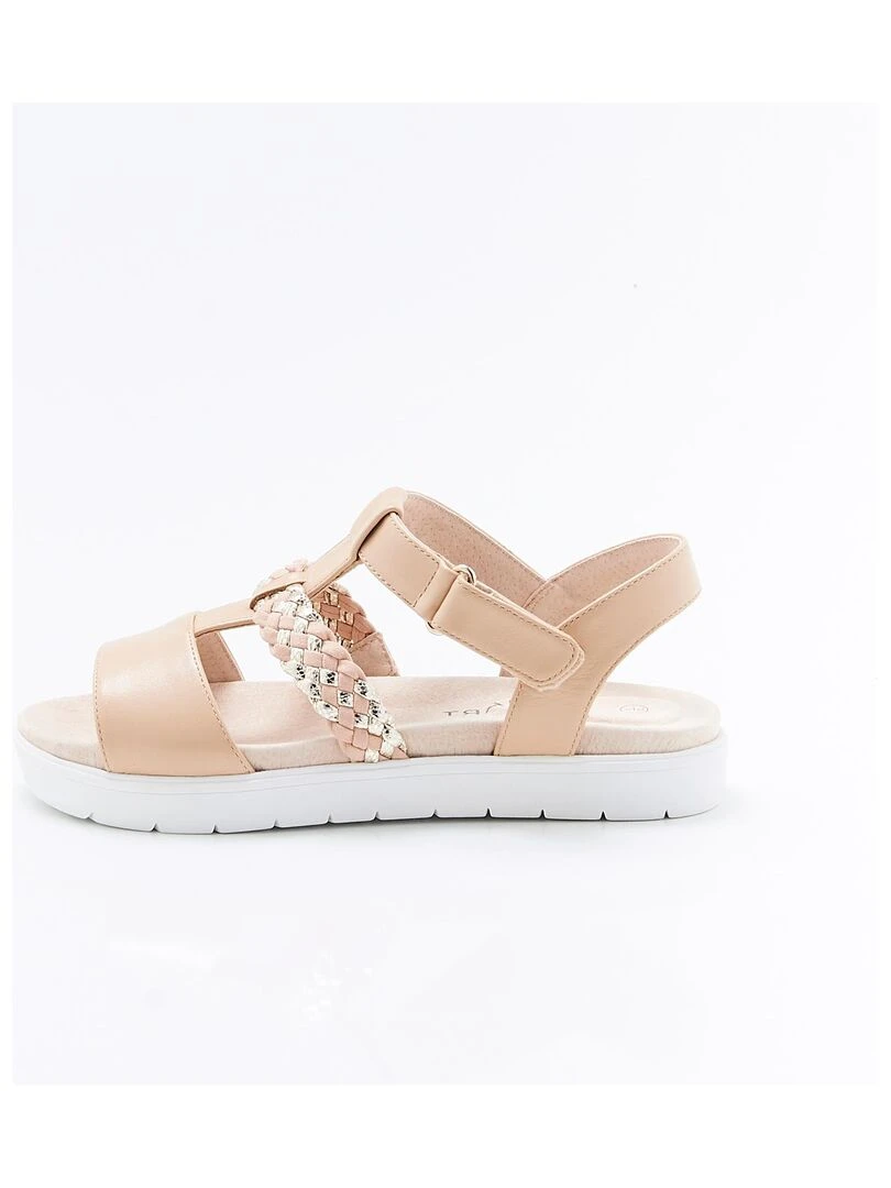 Sandales à brides tressées et lisses Amortyl Damart Rose