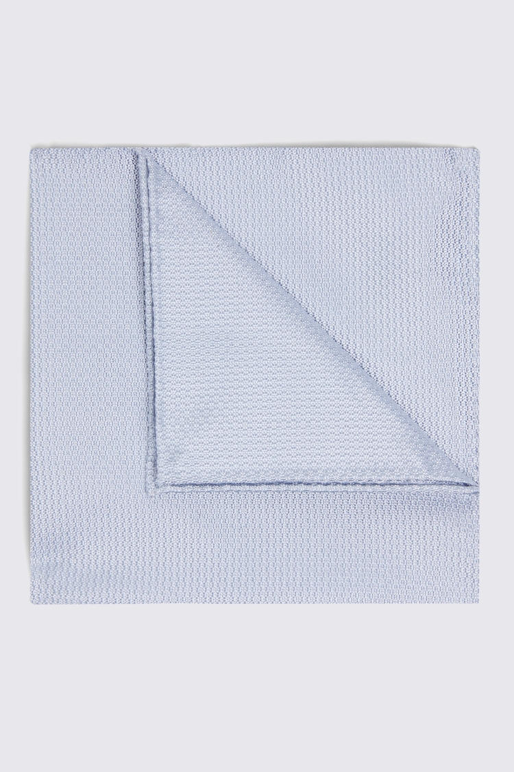 Sky Silk Semi-Plain Pocket Square Buy Online at Moss