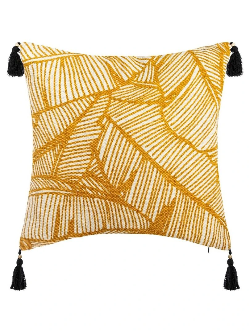 Housse de coussin tropik 40x40 cm Jaune