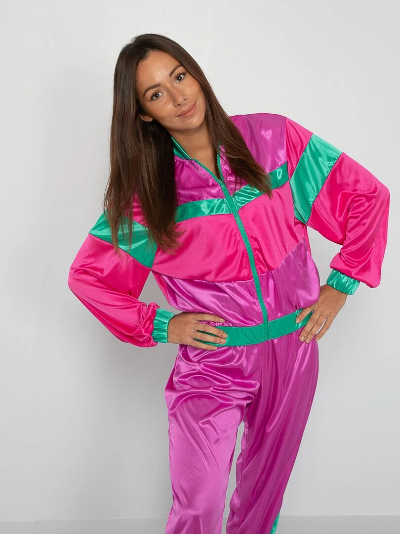 Déguisement années 80   rose/vert