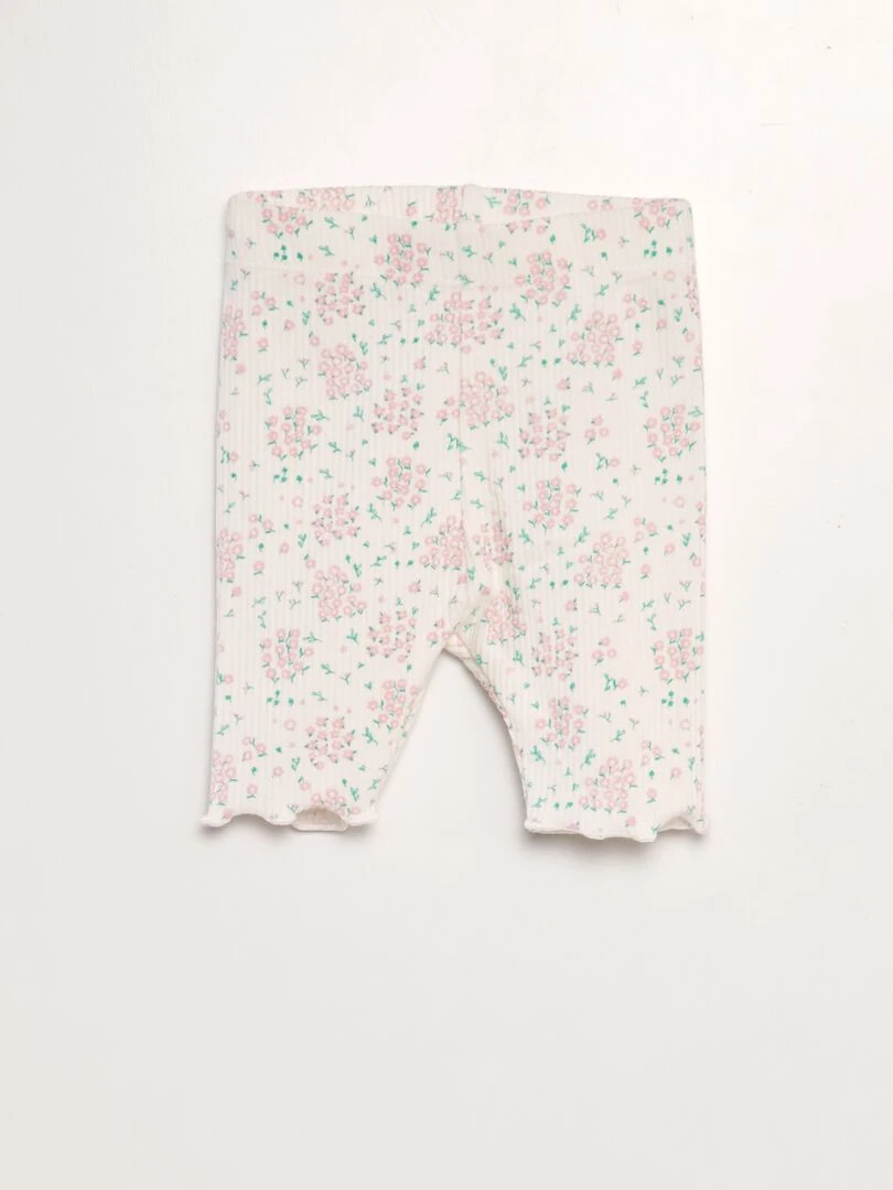 Ensemble tee shirt + legging  imprimé   2 pièces   Rose/vert