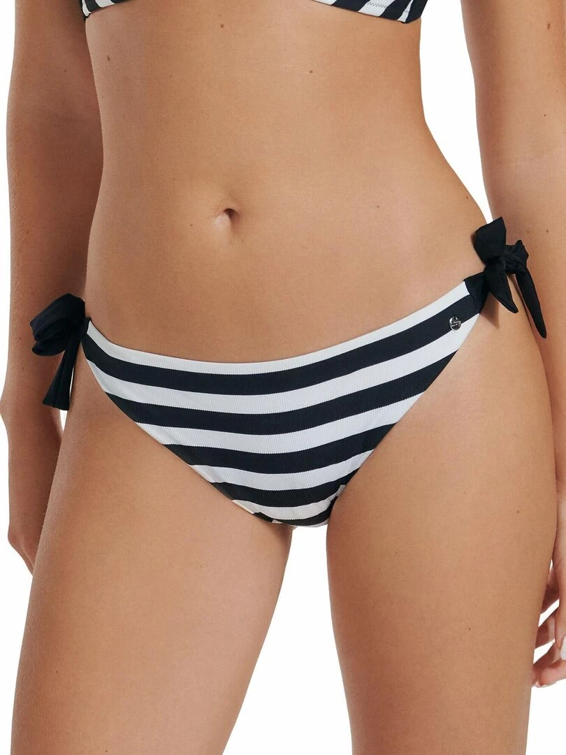 Bas maillot slip de bain à nouettes Rhodes Noir