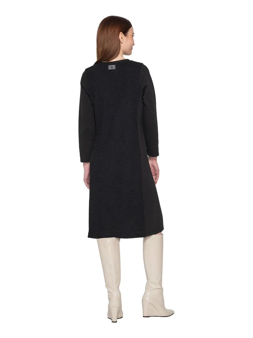 Robe fendue mi longue Sweetened   Noir