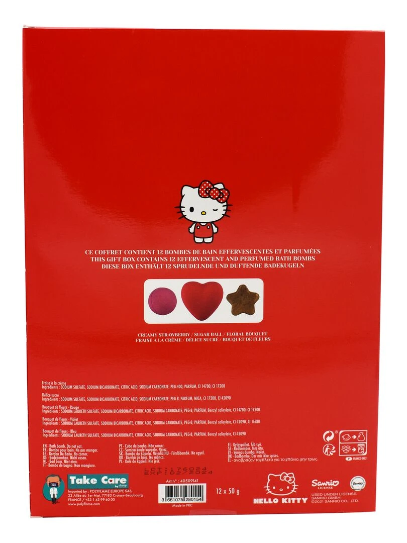 Hello Kitty Coffret 12 Bombes de Bain   50 g   N/A
