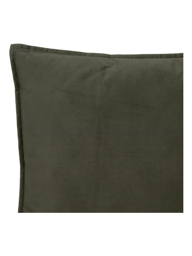Coussin déhoussable en velours Vert olive