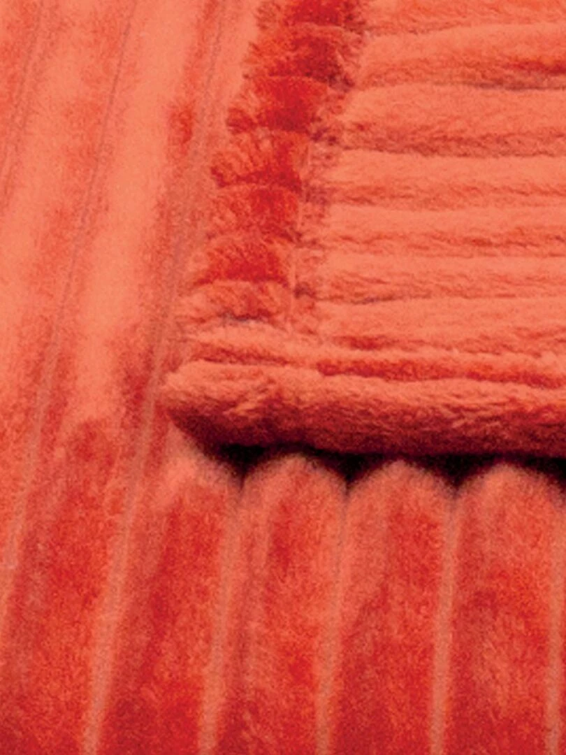 Couverture polaire Effet côtelé 3D Orange