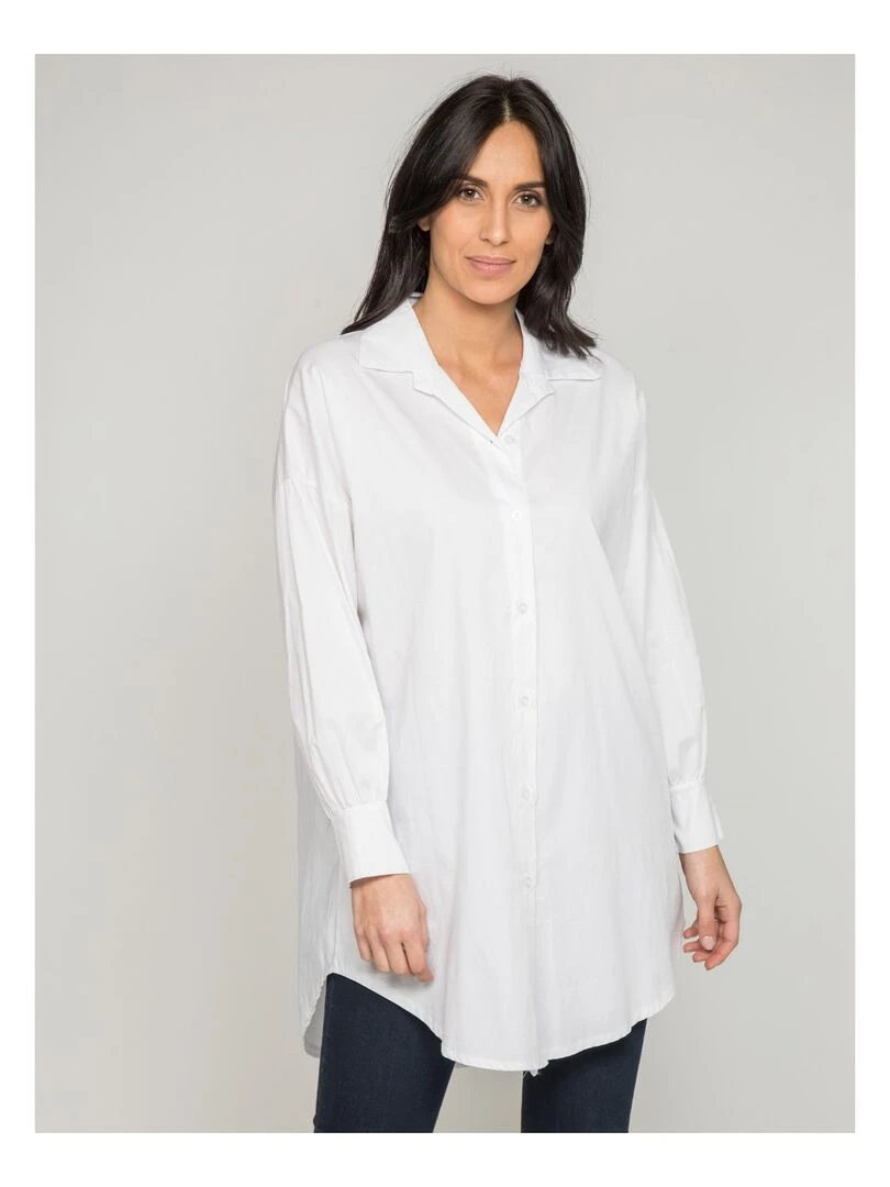 Chemise oversize OKIVA Blanc