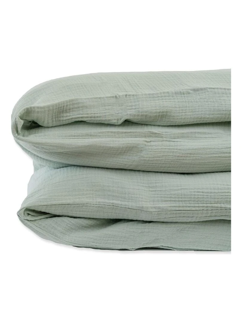 Housse de Couette en Coton Bio Vert Vert